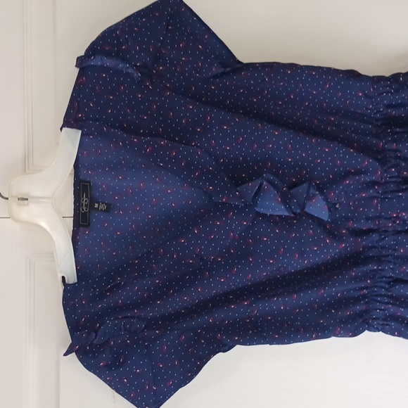 Jessica Simpson mini skirt romper - lightweight navy blue w red heels - Med - Picture 3 of 10